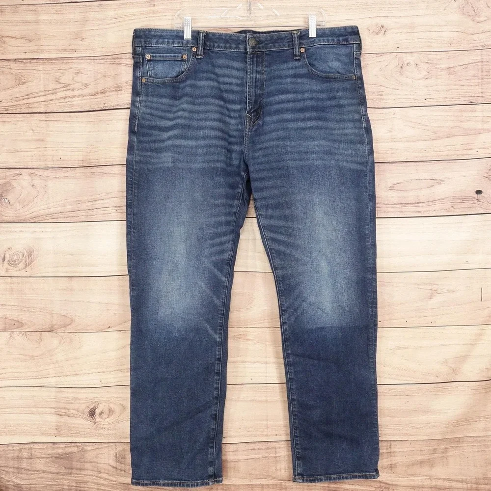 American Eagle Jeans Mens 40x32 Blue Original Straight Airflex+ Denim Pants